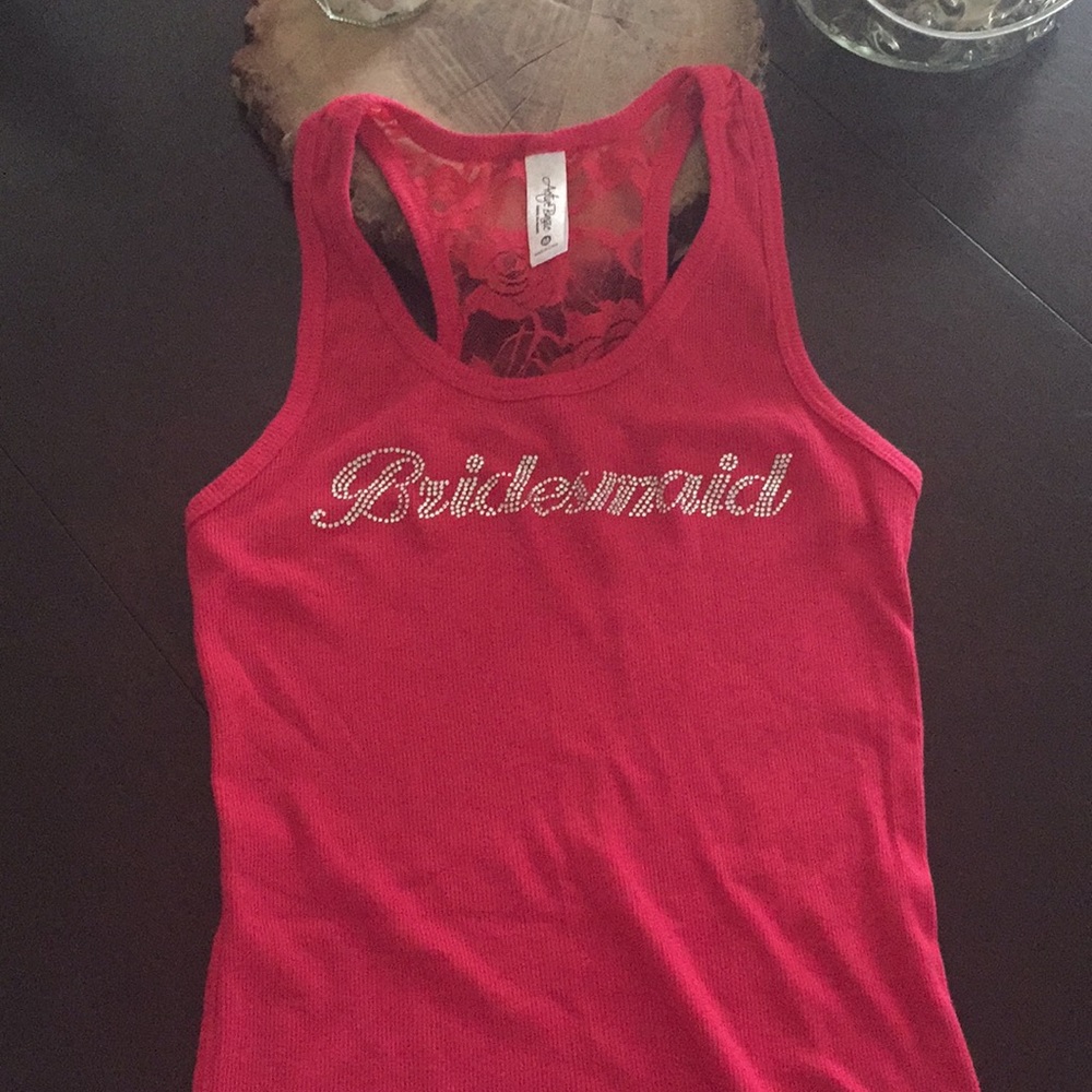 Bridesmaid bling tank